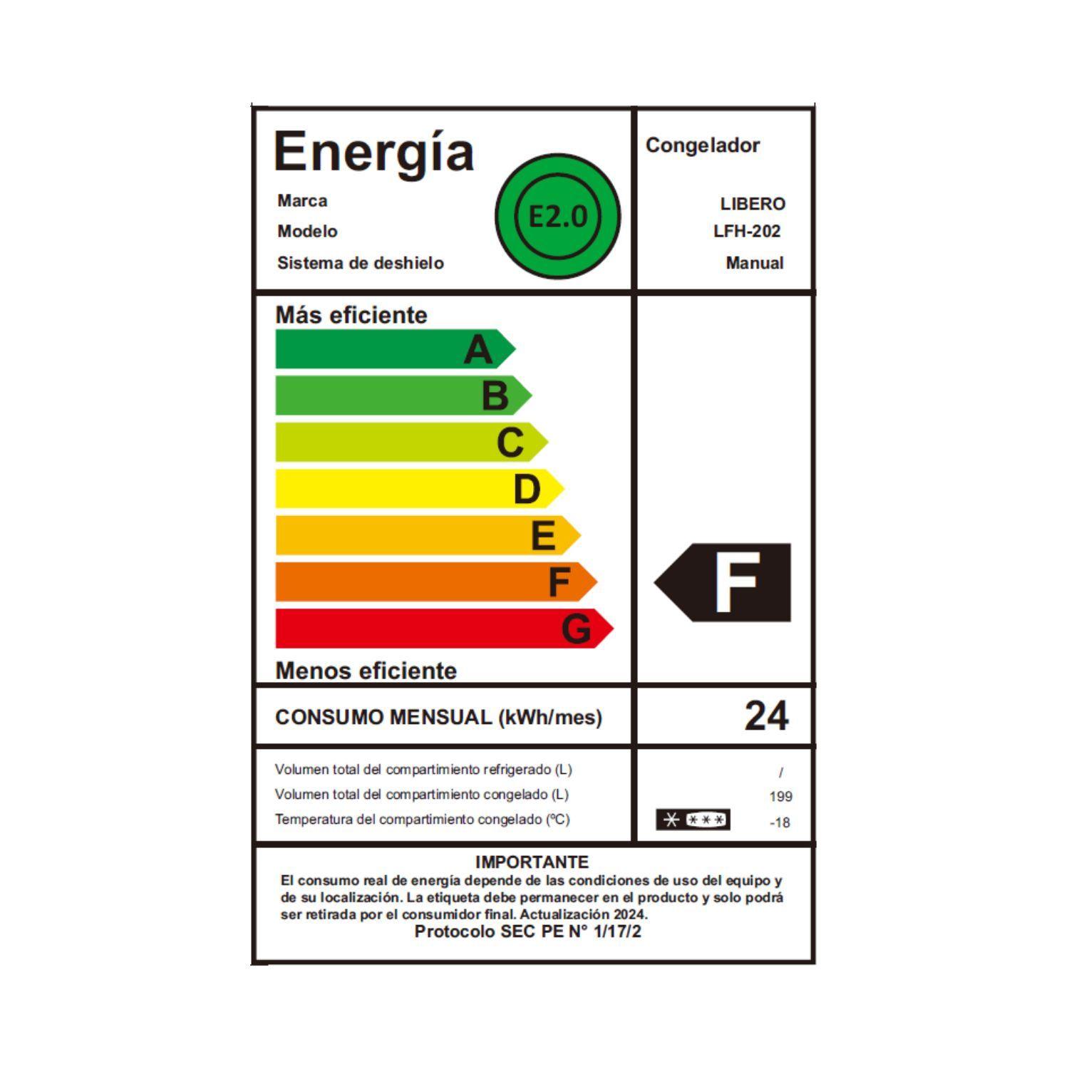 FREEZER HORIZONTAL 199 LTS LFH-202-3