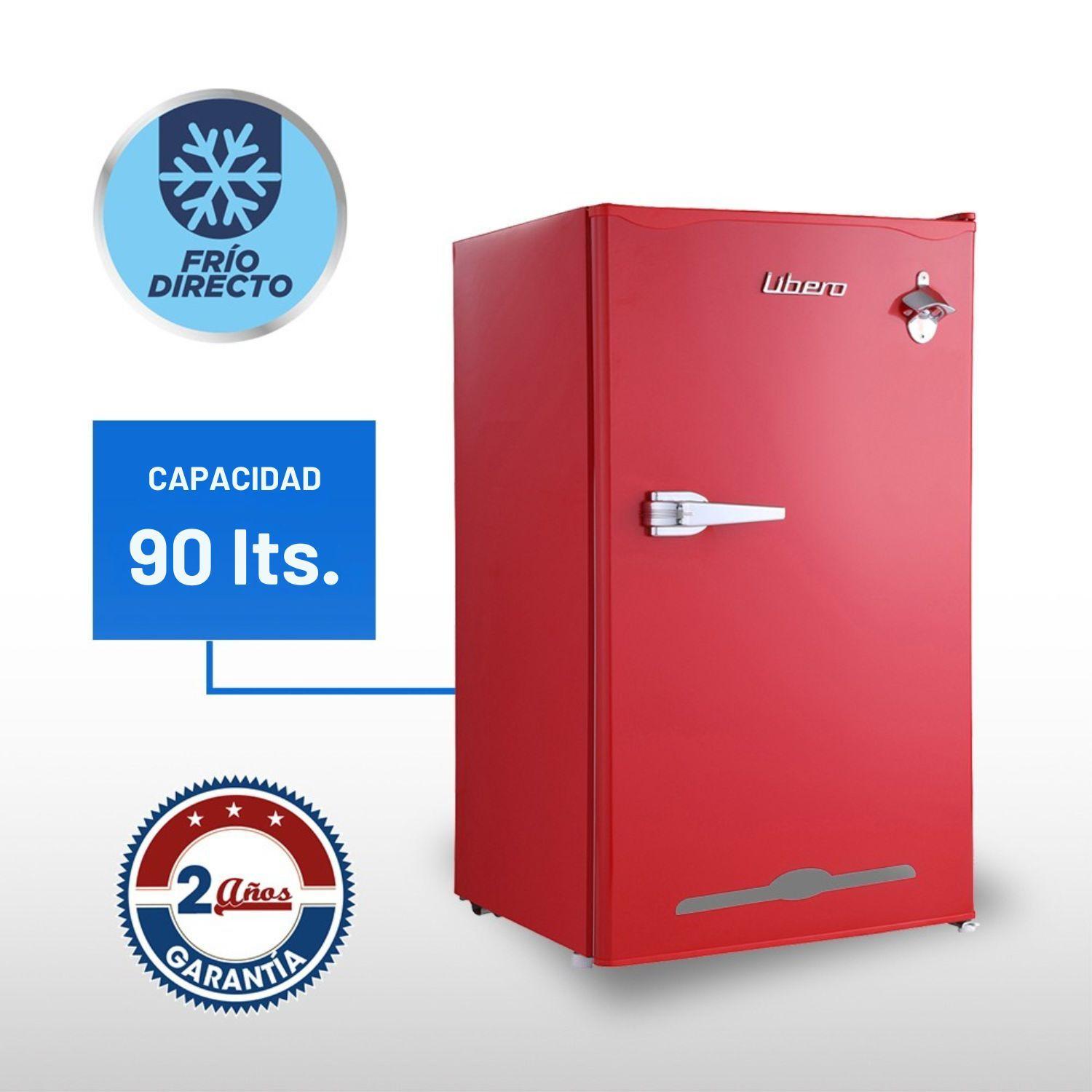 FRIGOBAR RETRO 90 LTS LFB-90R ROJO-5