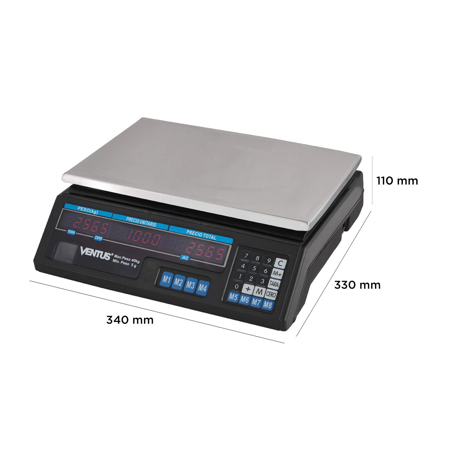 Ventus Balanza Digital B-40 Visor LED Rojo 40 Kg-2