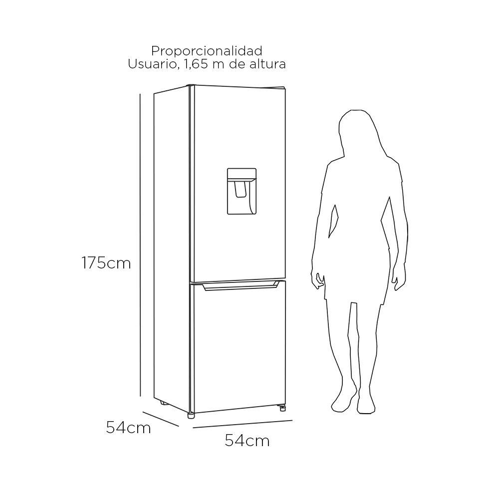 REFRIGERADOR BOTTOM FREEZER FRIO DIRECTO 262 LTS LRB-270SDIW-2