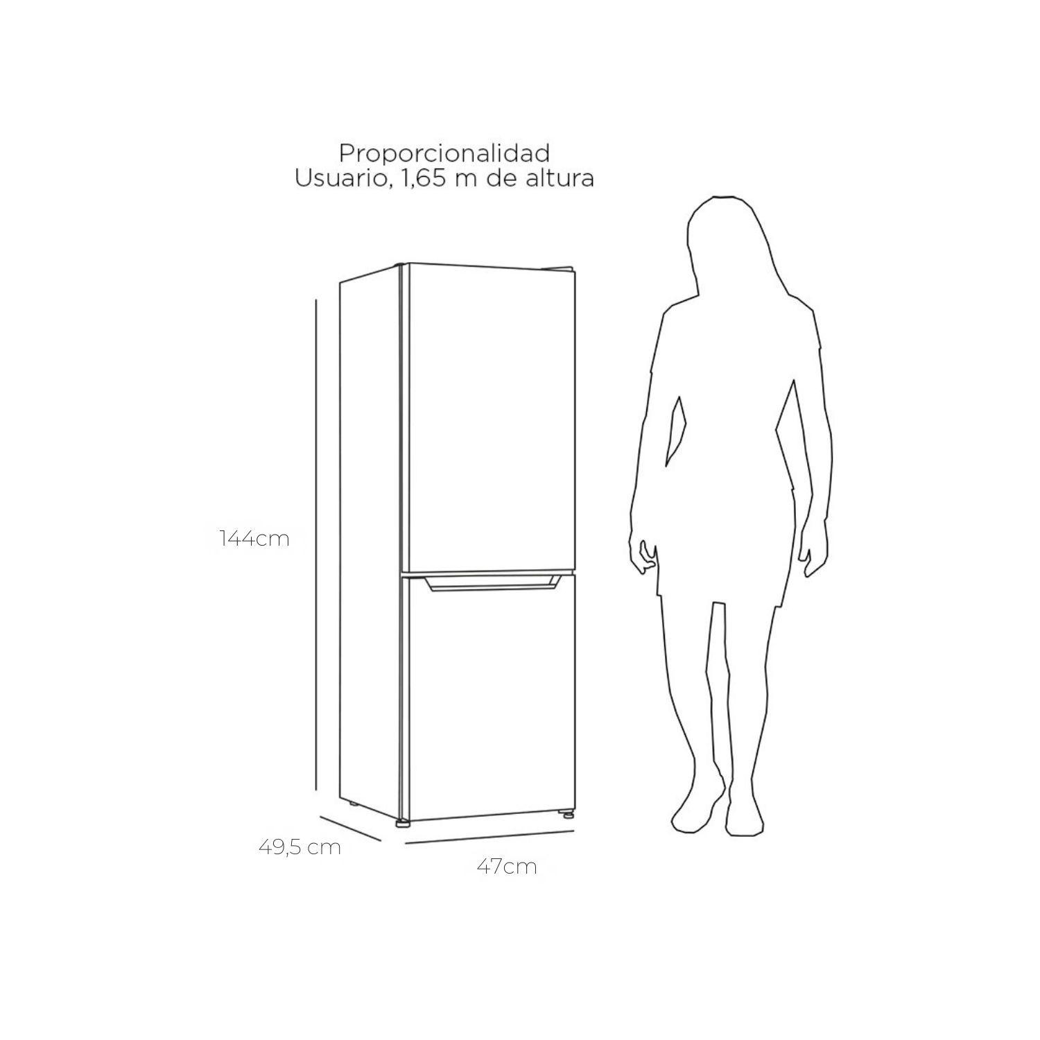 REFRIGERADOR BOTTOM FREEZER FRIO DIRECTO 157 LTS NEGRO-2