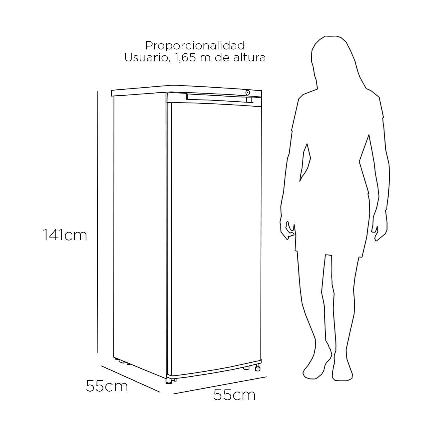FREEZER VERTICAL FRIO DIRECTO 180 LTS LFV-200I INOX-2