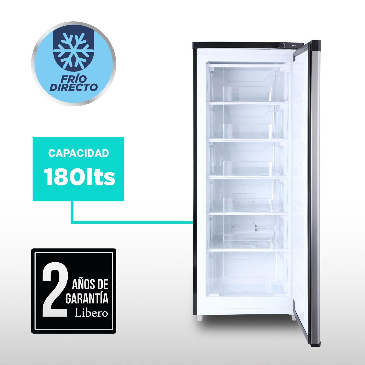 FREEZER VERTICAL FRIO DIRECTO 180 LTS LFV-200I INOX-6