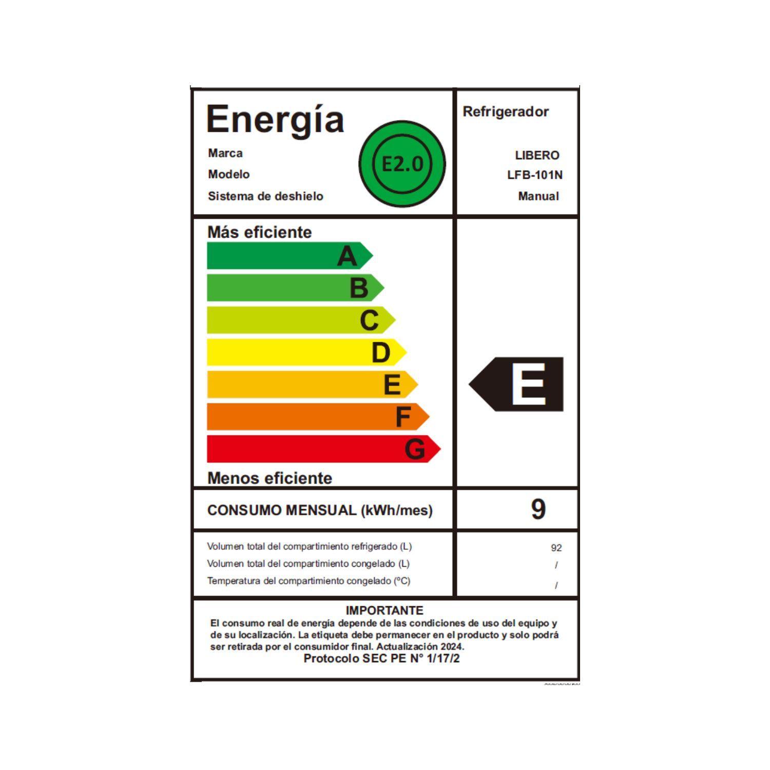 FRIGOBAR 85 LTS LFB-101N NEGRO-2