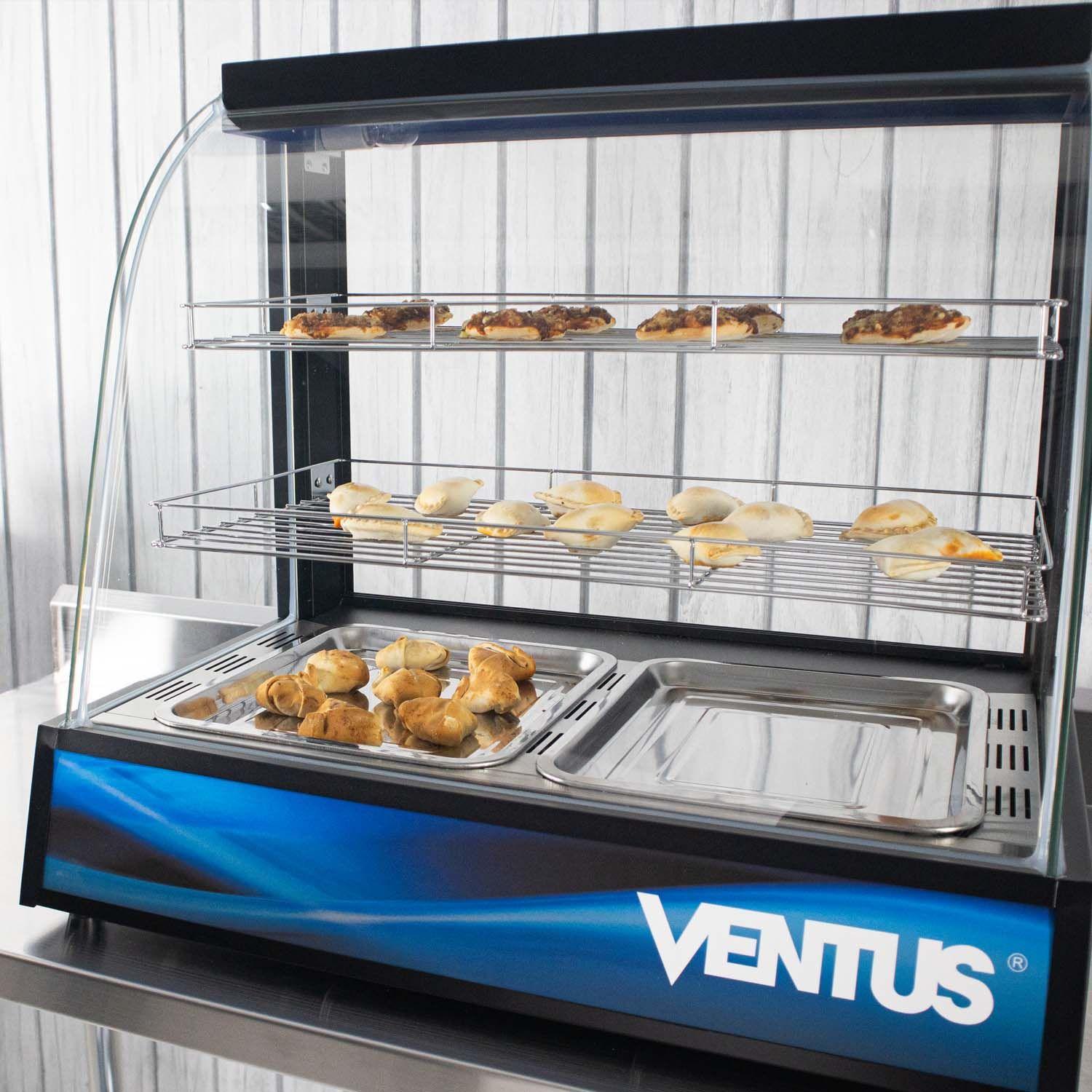 Ventus Vitrina Mantenedora de Calor Curva VMCD-2 Sobremesa-1