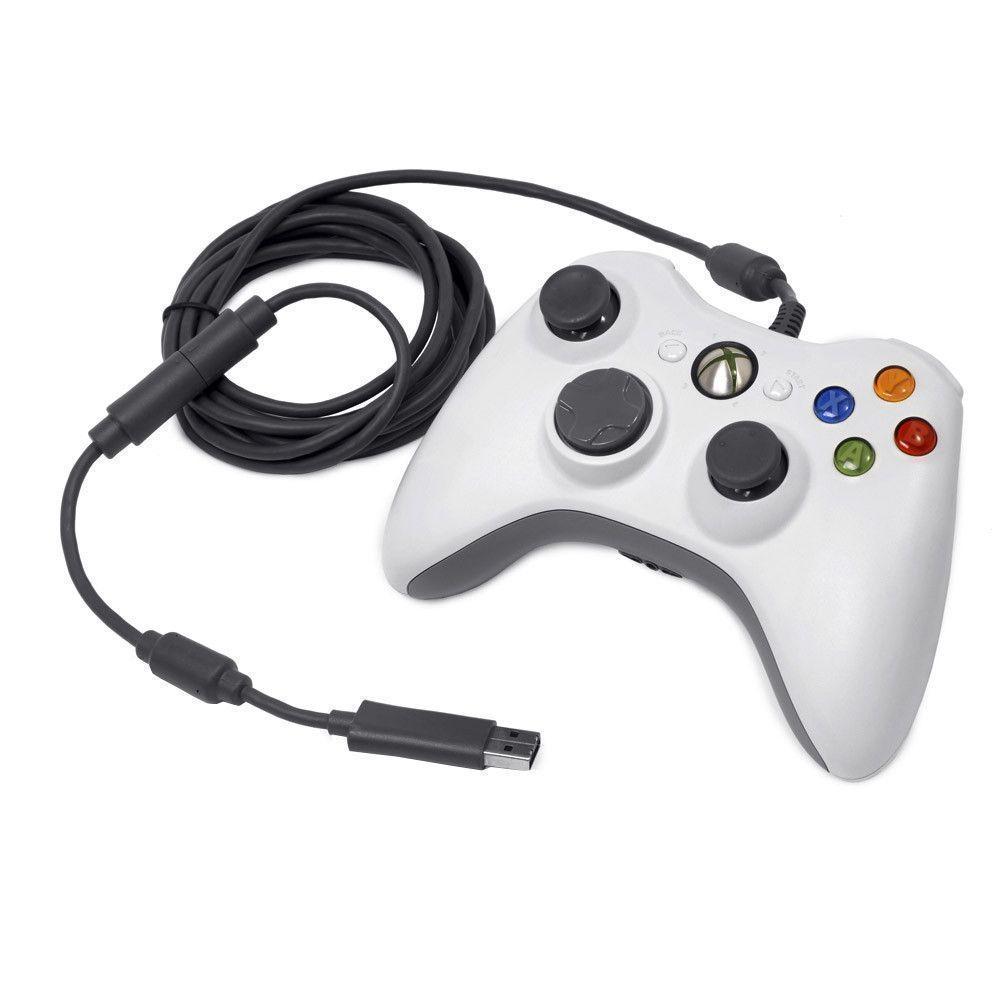 CONTROL XBOX 360 CON CABLE WHITE-2