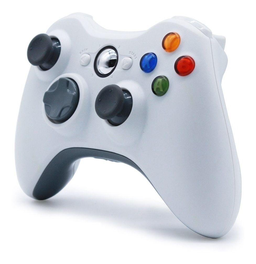CONTROL XBOX 360 CON CABLE WHITE-0