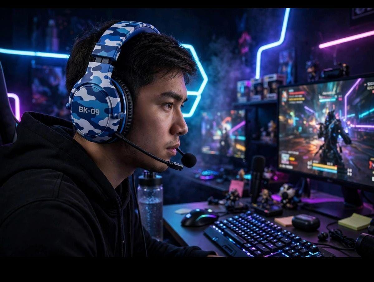 Audífono Gamer Camuflaje-1