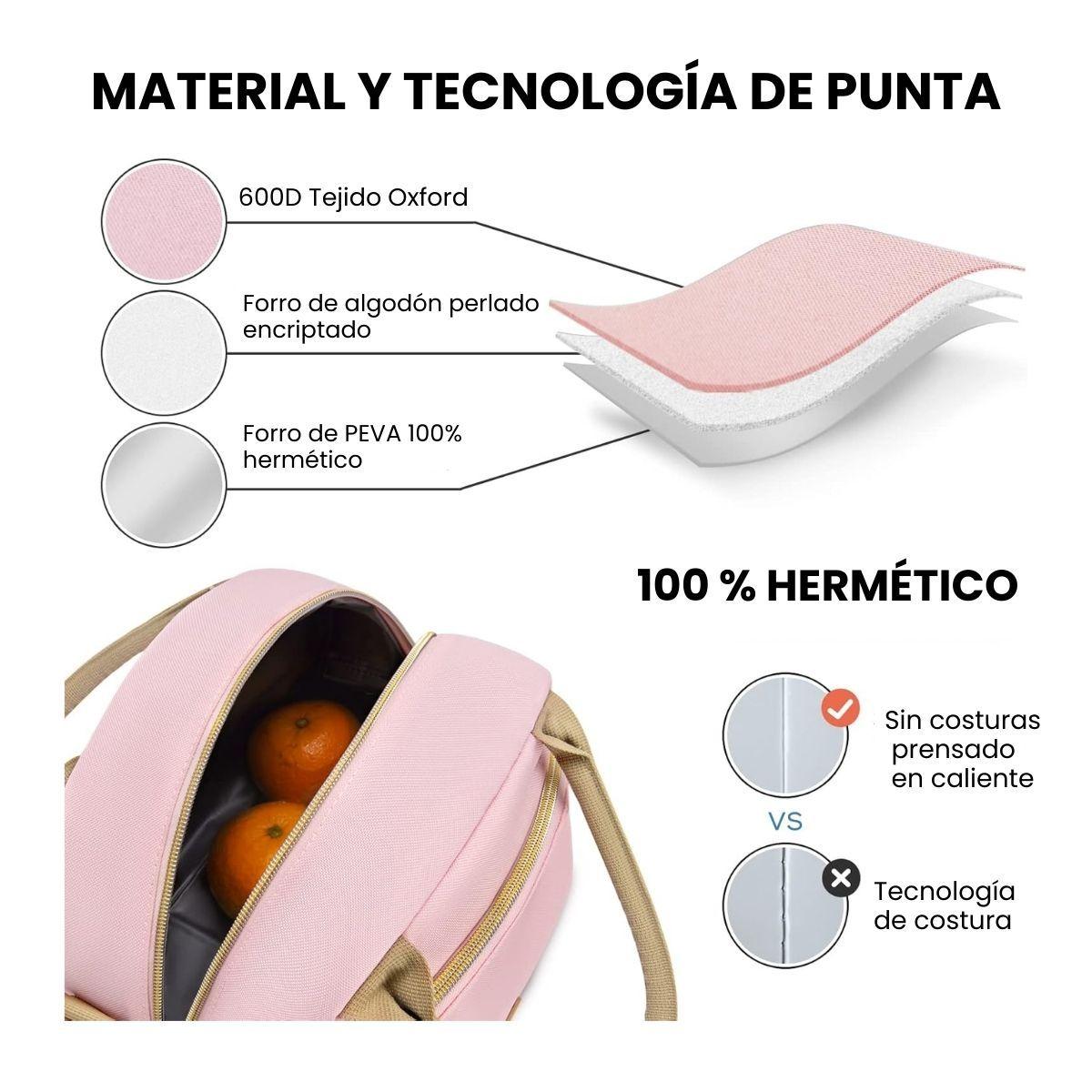 Tourit Lonchera Térmica Femenina 9.4L - Rosado-3