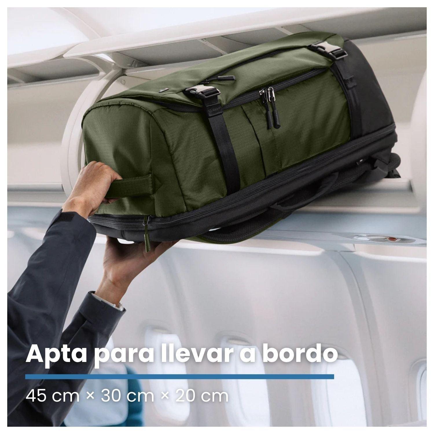 Tomtoc Mochila de Viaje Navigator-T66 Liteway para Notebook 16" 28L Verde-3