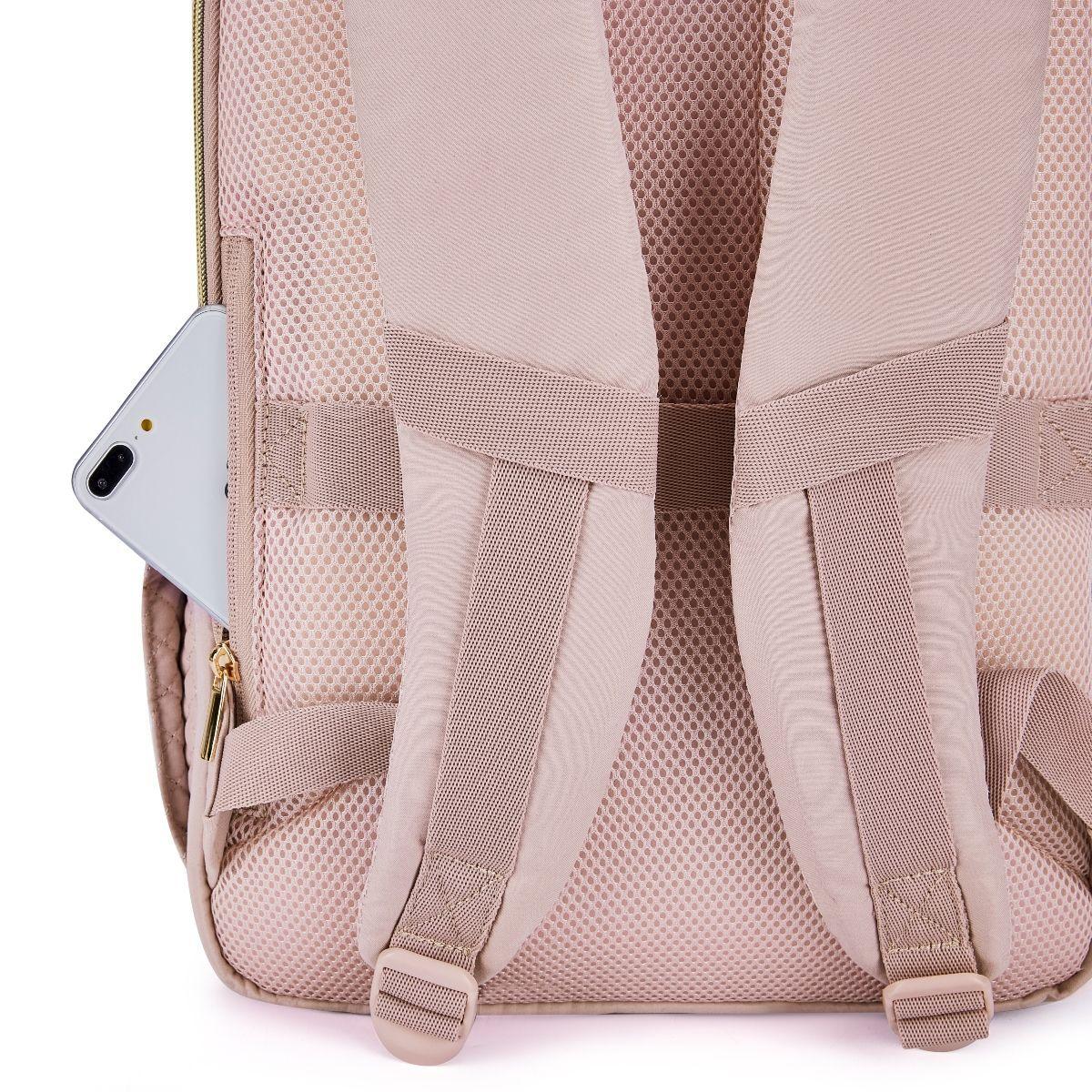 Bagsmart - Mochila Bonchemin para notebook hasta 15.6" - Rosado-3