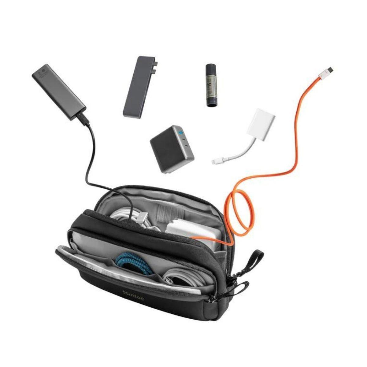Tomtoc Estuche Light-T12 para Accesorios Electrónicos Mediano - Negro-2