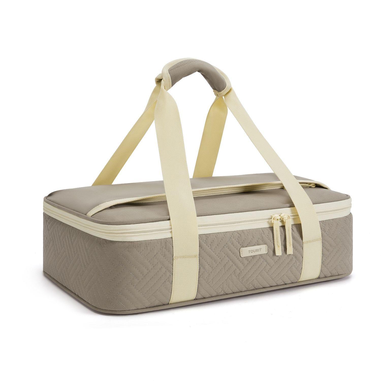 Tourit Bolso Térmico para Fuente Simple 9x13 Impermeable Camel-0