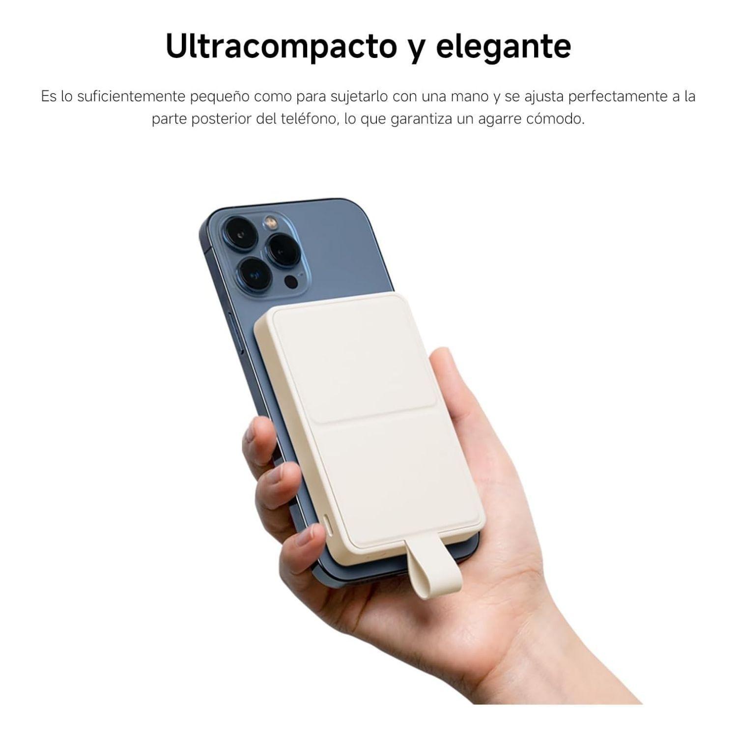 Xiaomi Power Bank Magnético 2 6000 mAh Batería Portátil 15W Blanco-6