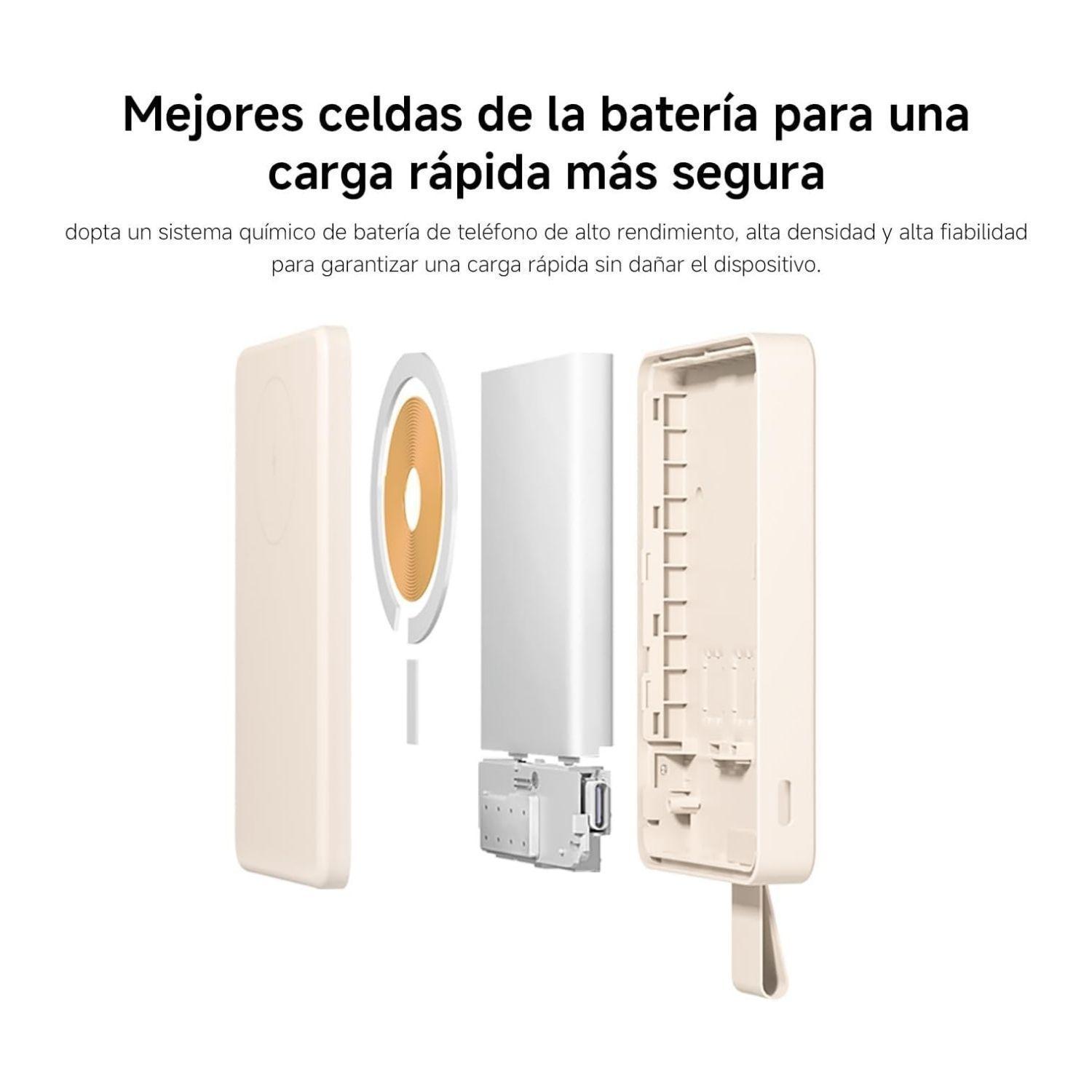 Xiaomi Power Bank Magnético 2 6000 mAh Batería Portátil 15W Blanco-7