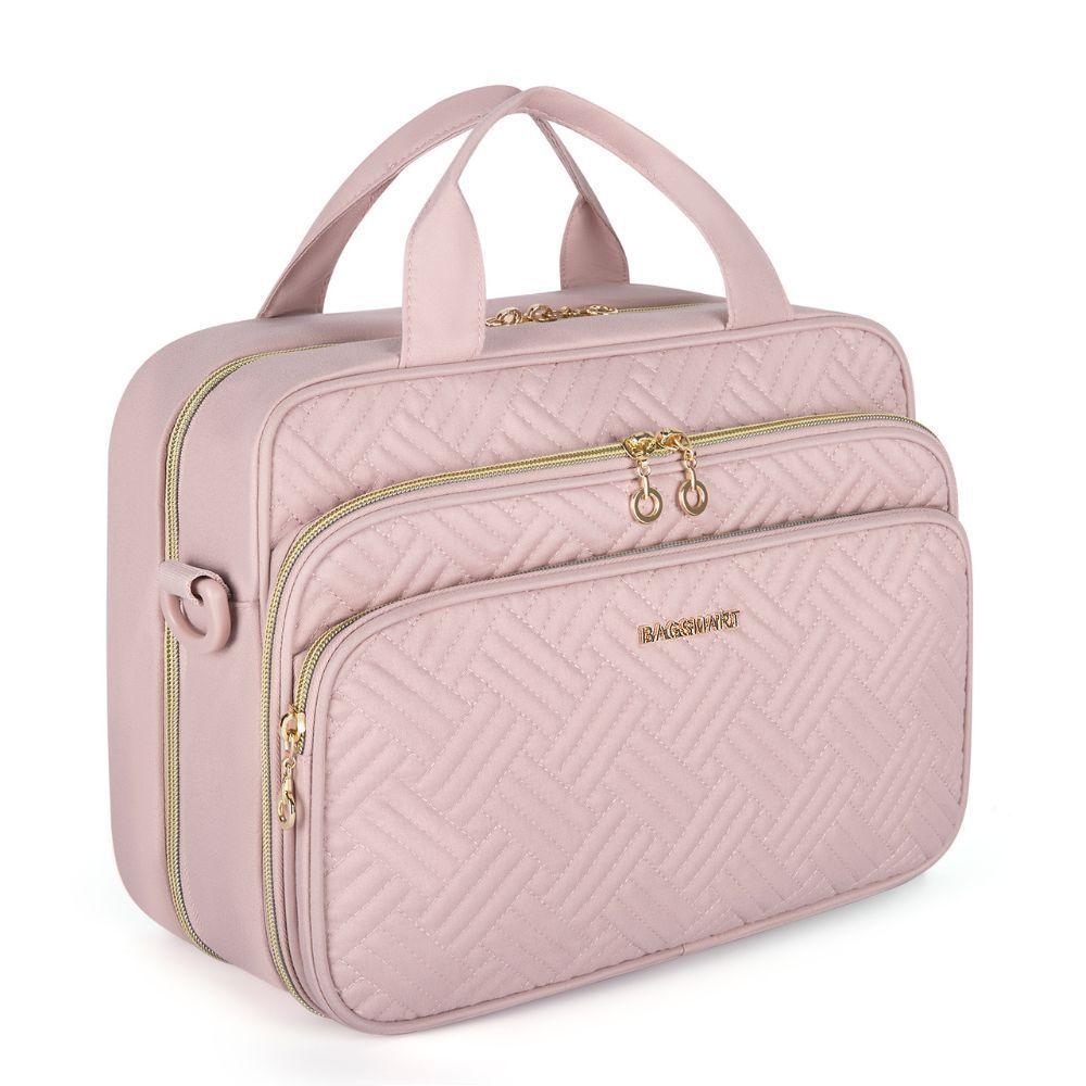 Bagsmart Neceser de viaje con Gancho/Gran capacidad- Rosado-0