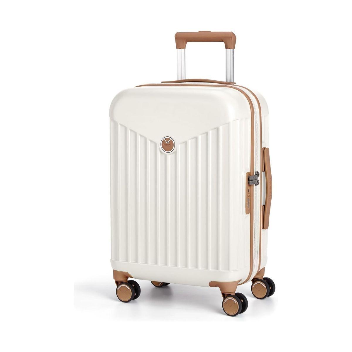 Bagsmart Maleta de Mano Odyssey Expandible 35L - 42L - Beige Crema-1