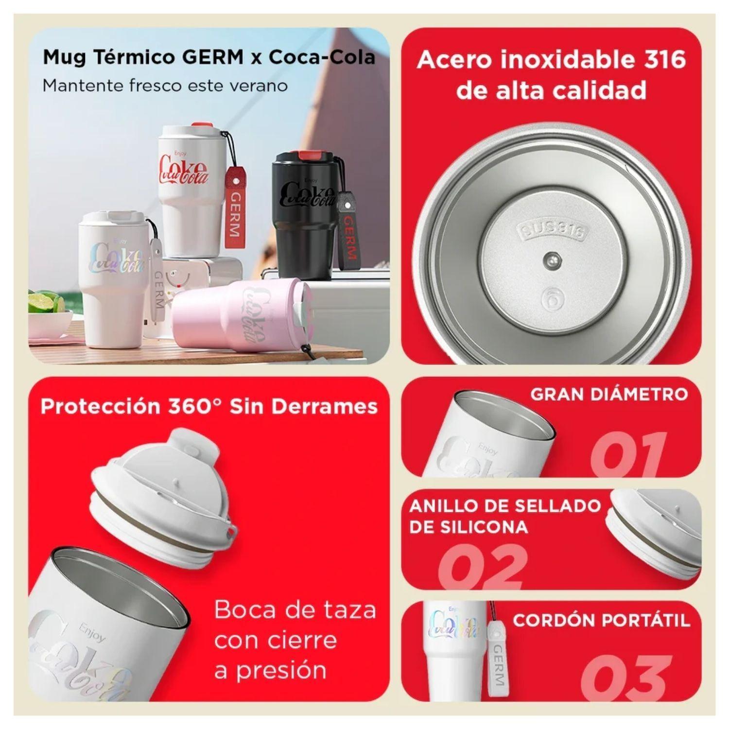 Vaso Térmico GERM x Coca-Cola 590 ml Rosa Coral-2