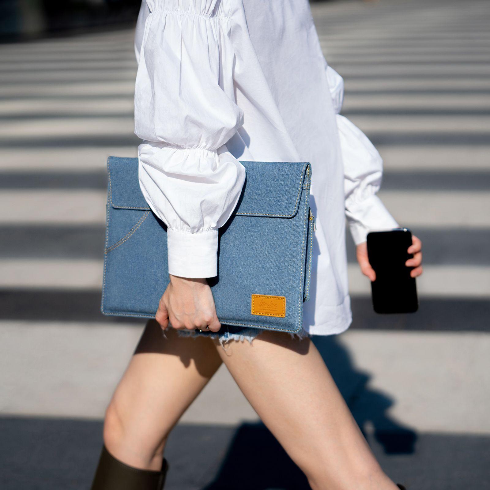 Tomtoc H26 Bolso Denim Para Macbook AIR/Pro de 13''-3