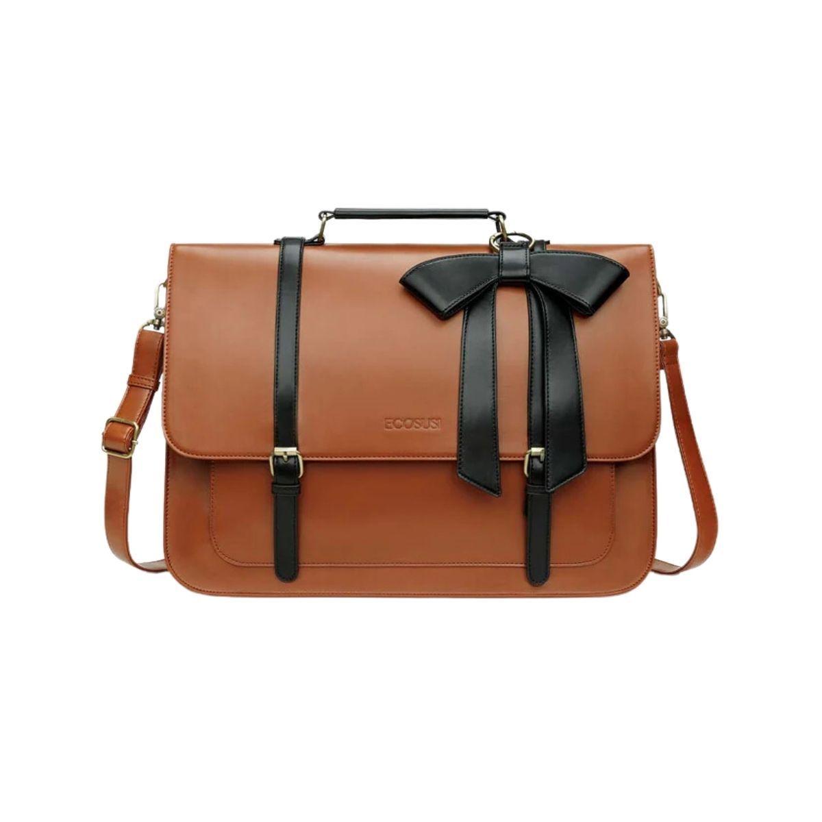 Ecosusi Maletín Bow Clásico para Notebook 15.6" - Marrón-0