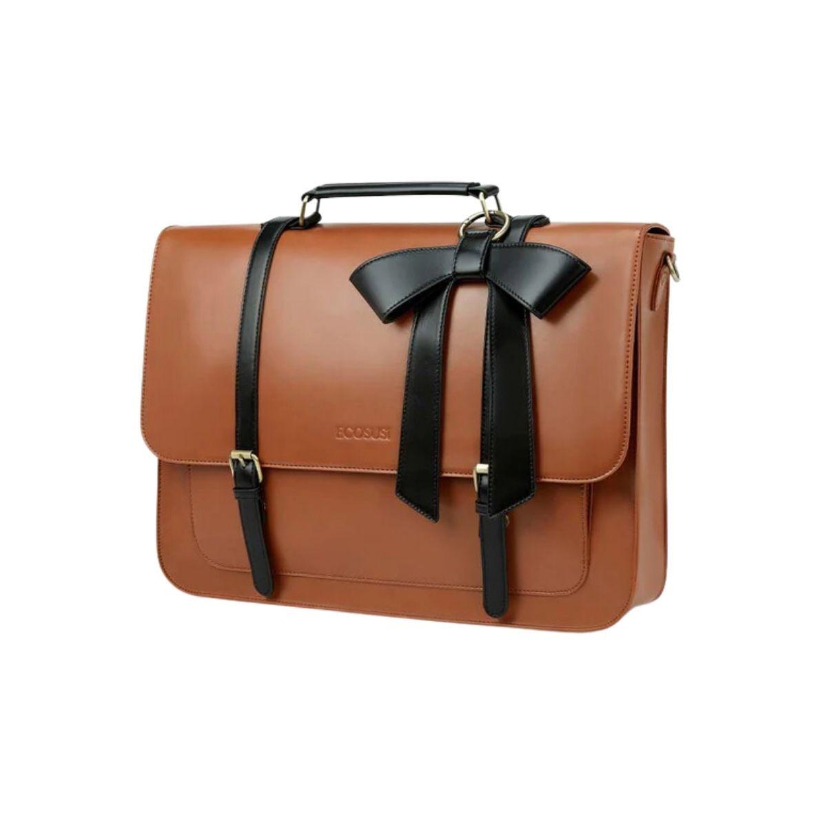 Ecosusi Maletín Bow Clásico para Notebook 15.6" - Marrón-1