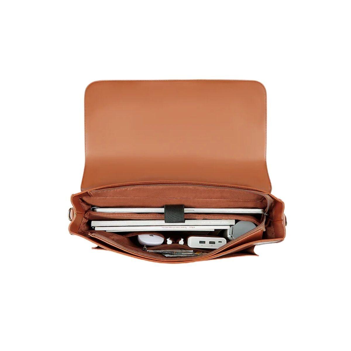 Ecosusi Maletín Bow Clásico para Notebook 15.6" - Marrón-5