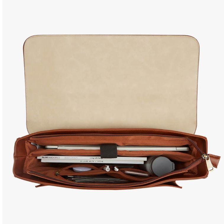 Ecosusi Mochila y Maletín Vintage Sombre para Notebook 15,6" - Marrón-5