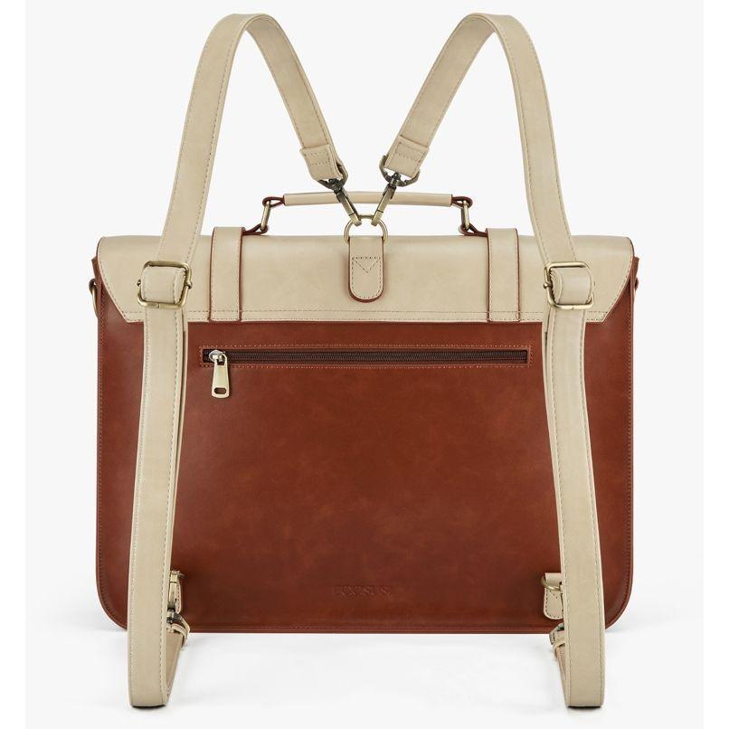 Ecosusi Mochila y Maletín Vintage Sombre para Notebook 15,6" - Marrón-6