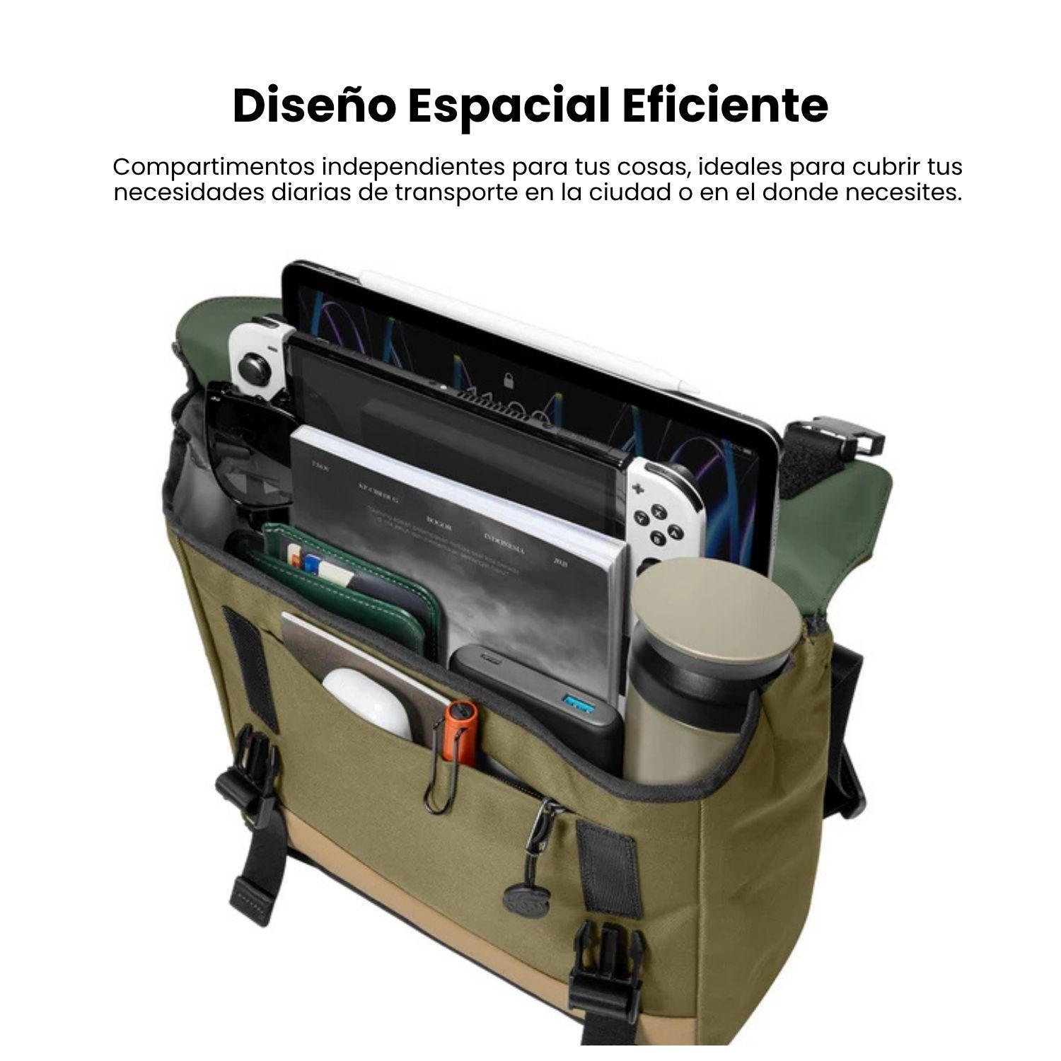 Tomtoc Bolso Mensajero Slash-T27 G-Crew hasta 11" 6.5L Verde-3