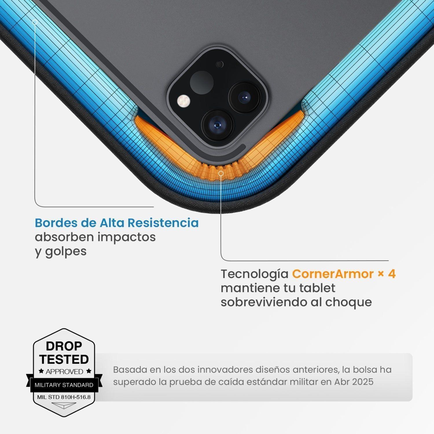 Tomtoc Funda Defender-B13 para iPad Air/Pro de 13" Negro-2