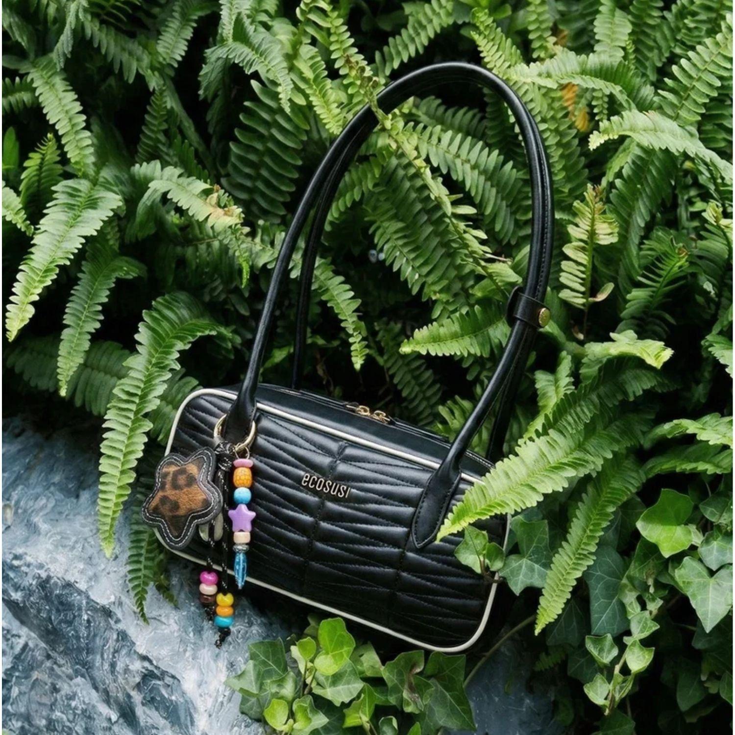 Ecosusi Cartera Baguette Elise Acolchada de 2.5L para 6,3" Negro-7