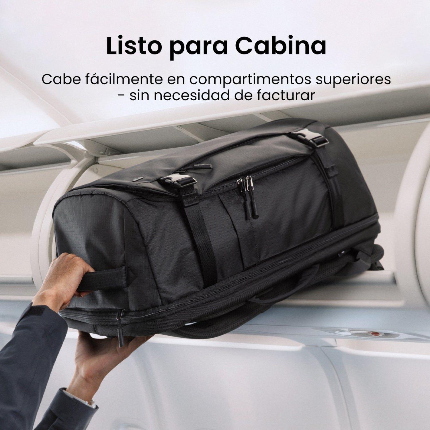 Tomtoc Mochila de Viaje Navigator-T66 Liteway de 40L para Notebook 17,3" Negro-3