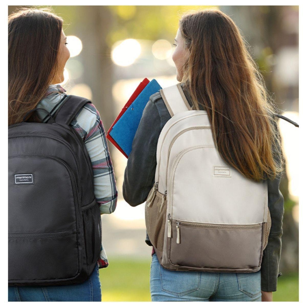 Mommore Mochila Escolar Grande 3 Compartimientos 20L - Caqui-7