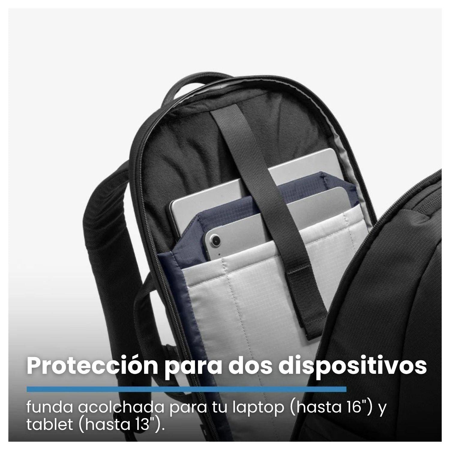 Tomtoc Mochila UrbanEX-T77 para MacBook 16" 22L Negro-3