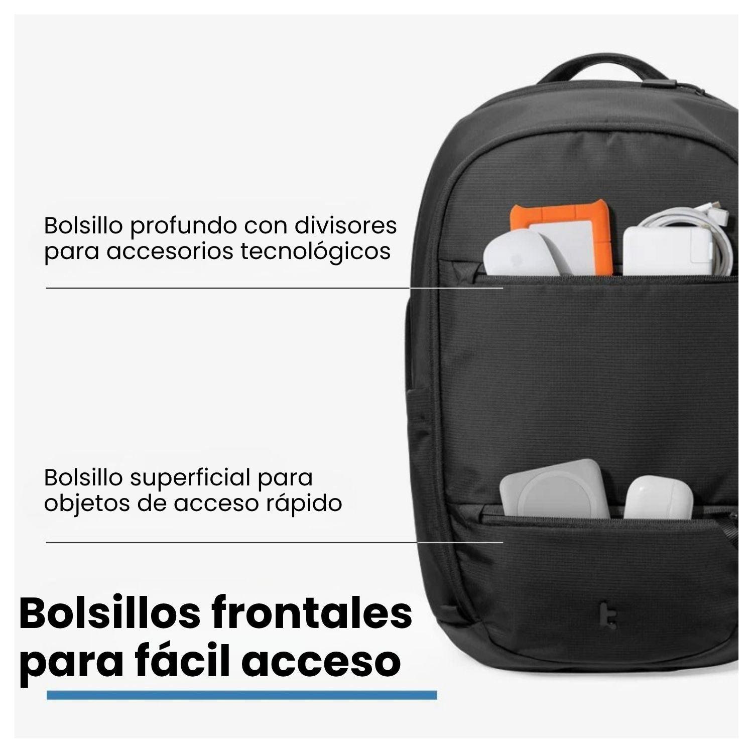Tomtoc Mochila UrbanEX-T77 para MacBook 16" 22L Negro-6