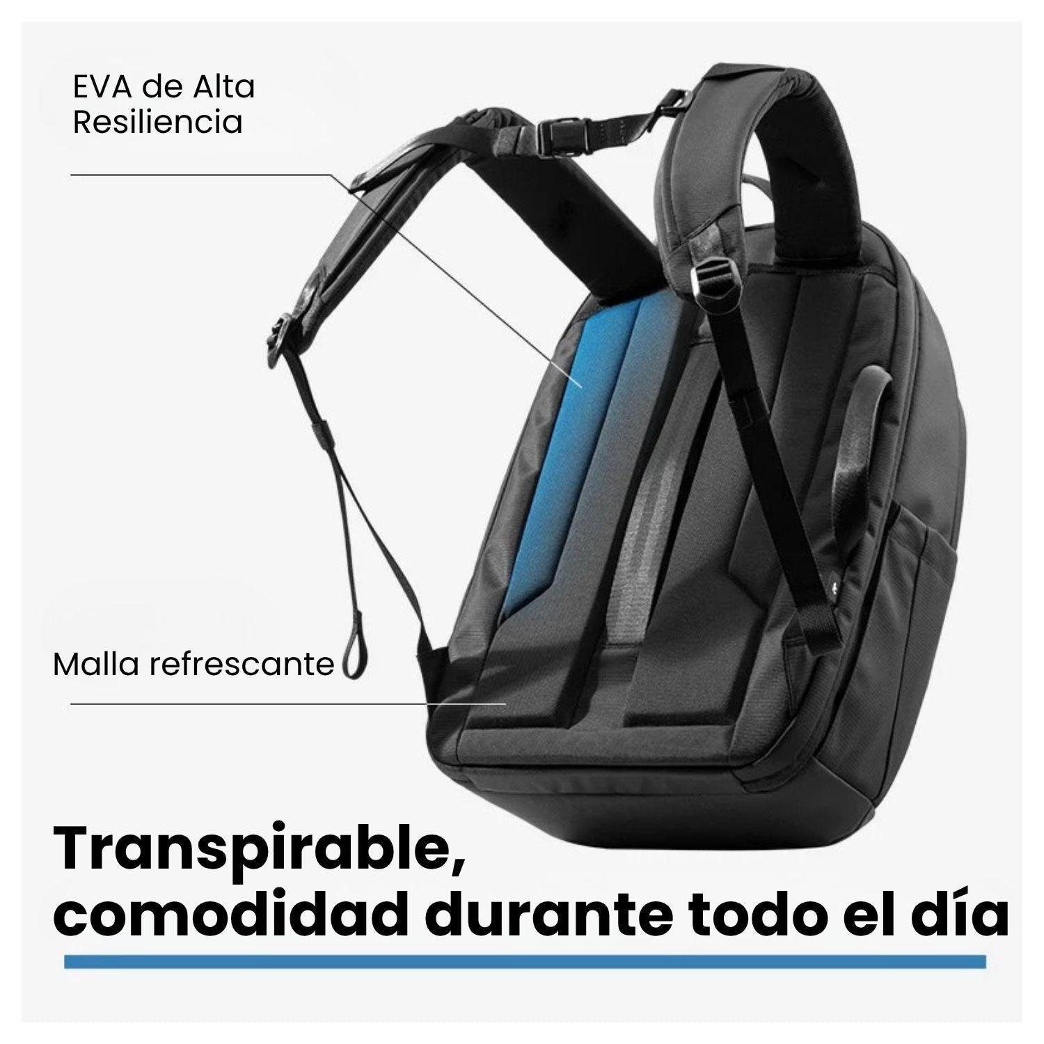 Tomtoc Mochila UrbanEX-T77 para MacBook 16" 22L Negro-7