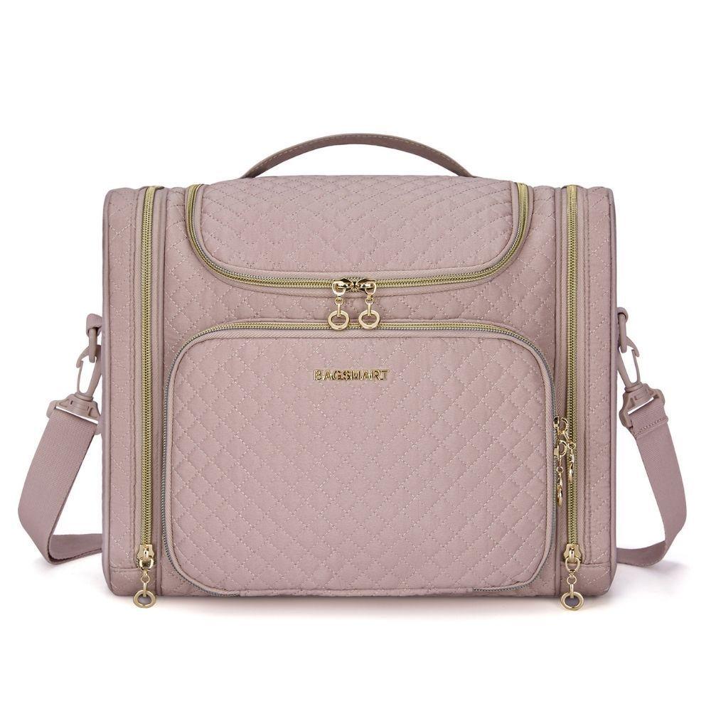 Bagsmart - Neceser de viaje gran capacidad - Rosado-0