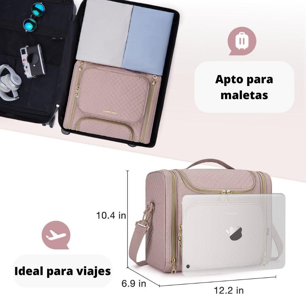 Bagsmart - Neceser de viaje gran capacidad - Rosado-7
