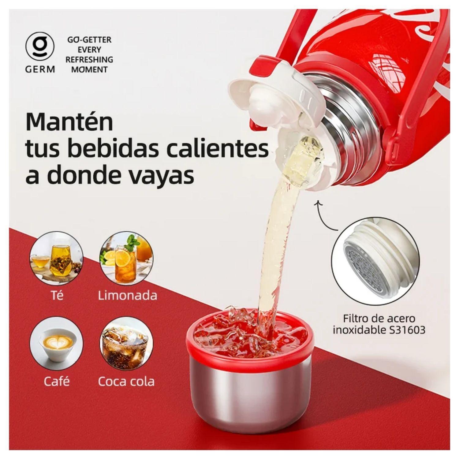 Botella Térmica GERM x Coca-Cola 1200 ml Trébol Rojo-2