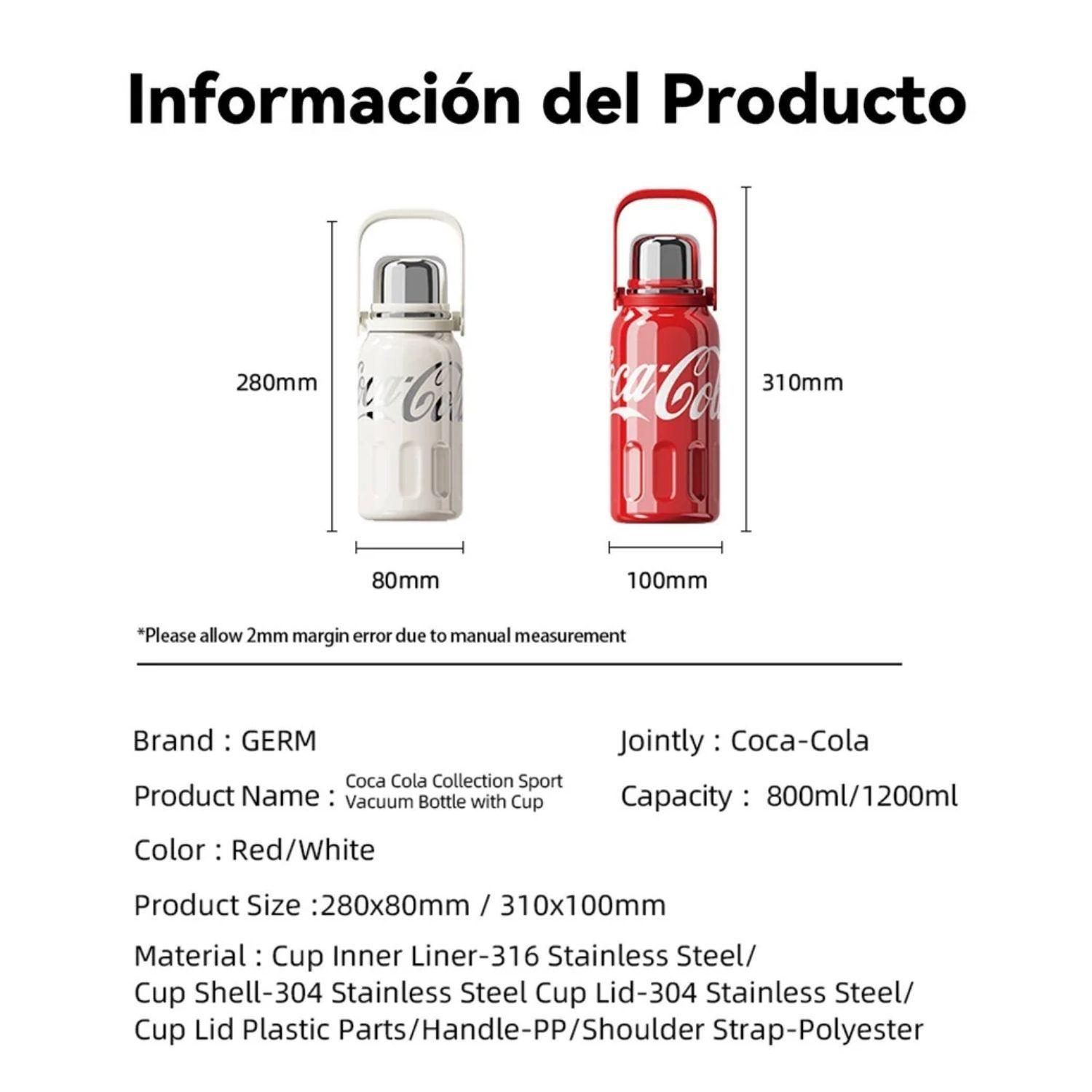 Botella Térmica GERM x Coca-Cola 1200 ml Trébol Rojo-9