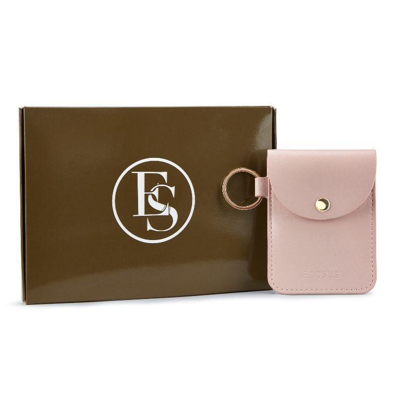 Ecosusi Llavero de Pulsera con Billetera y Estuche para Labial - Rosado-7