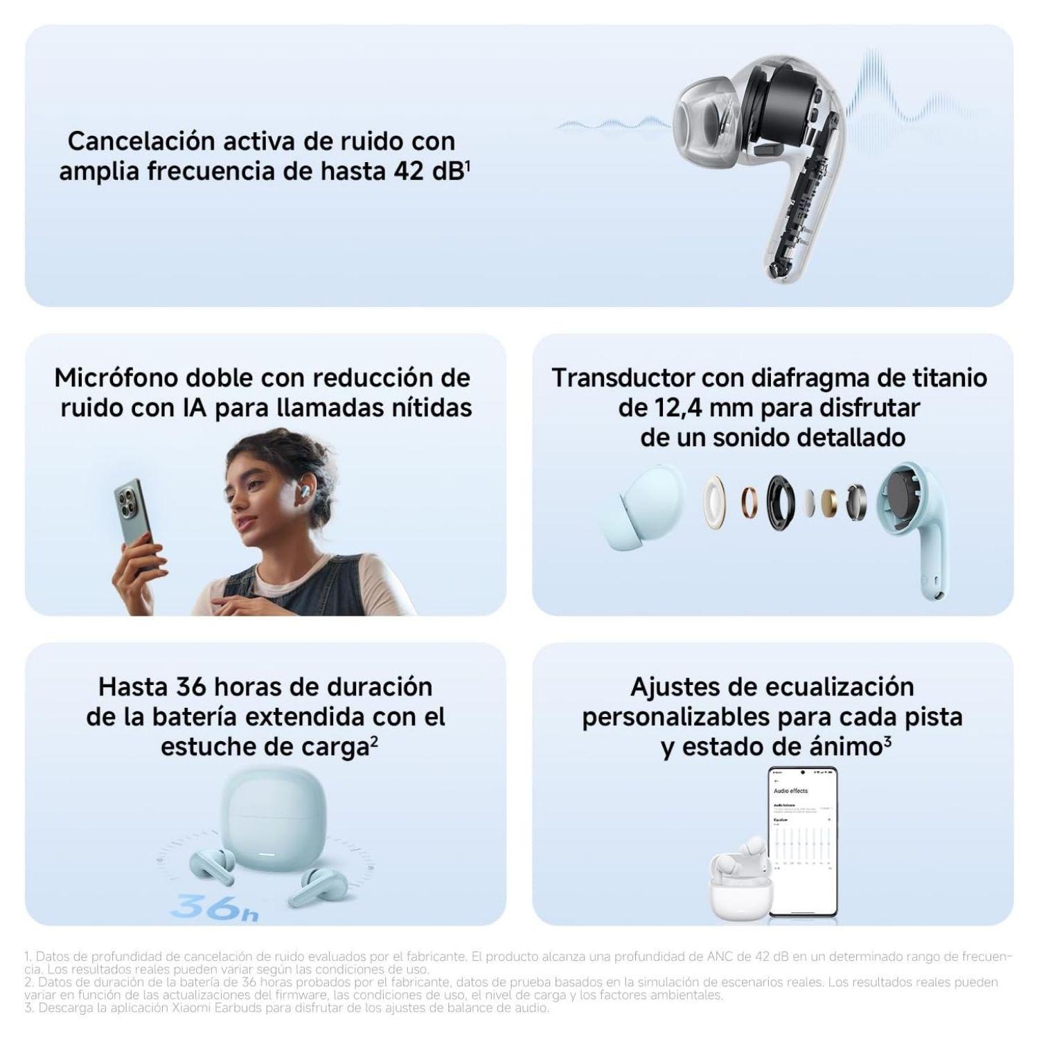Xiaomi Redmi Buds 8 Lite Auriculares Bluetooth ANC Blanco-3