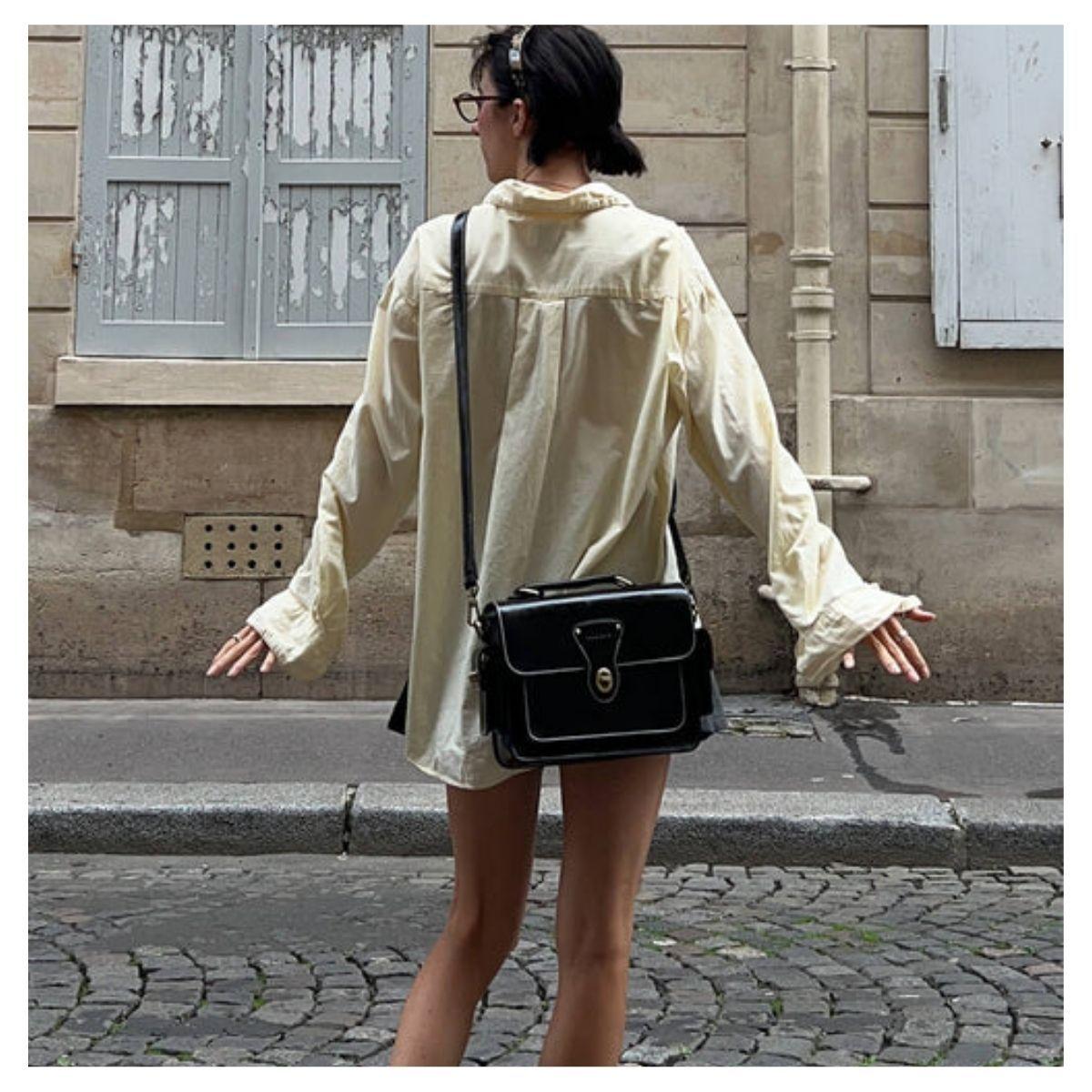 Ecosusi Bolso Mensajero Alison de Cuero Vegano - Negro-2