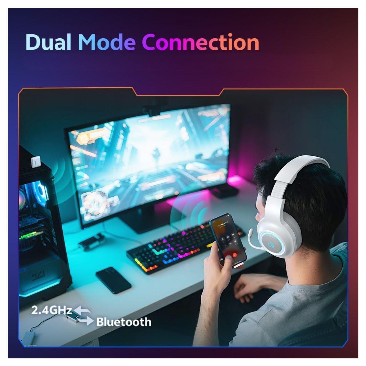 QCY Heroad V200 Audifonos Bluetooth Inalámbricos ANC Blanco-4