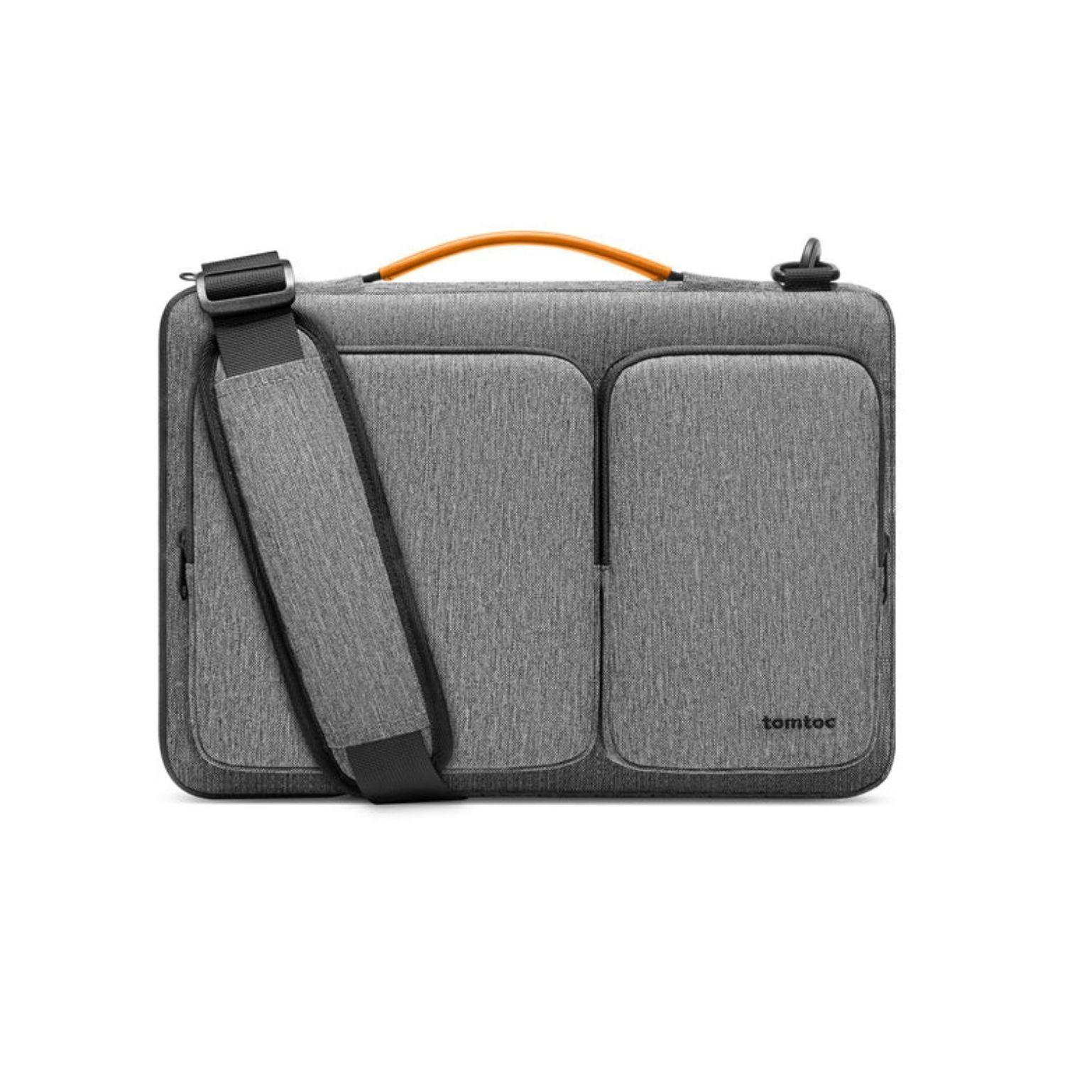 Tomtoc Bolso de Hombro Defender-A42 para MacBook Pro de 14" - Gris Oscuro-0