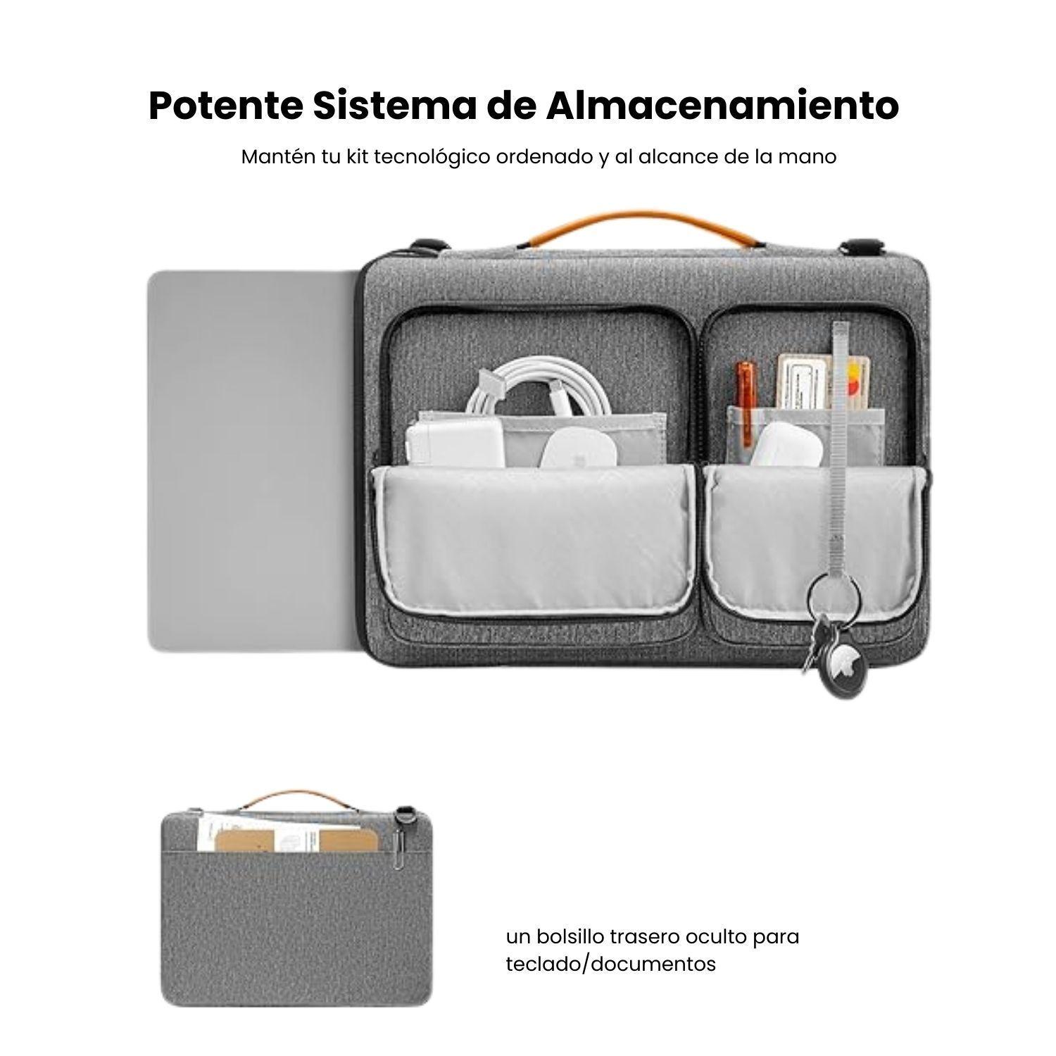 Tomtoc Bolso de Hombro Defender-A42 para MacBook Pro de 14" - Gris Oscuro-3