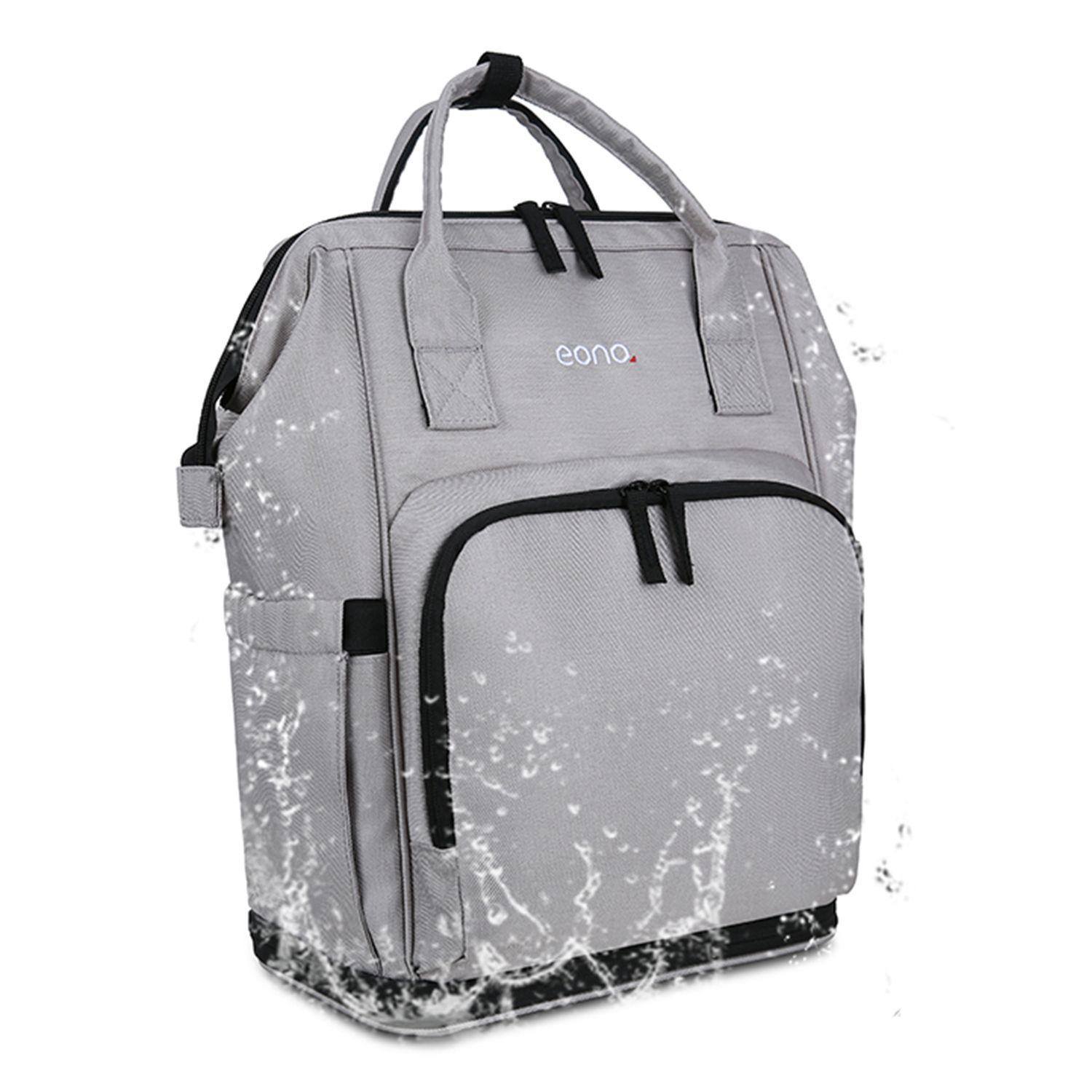 Mochila Pañalera Bebé Bolso Maternal Grande 20L - Gris-3