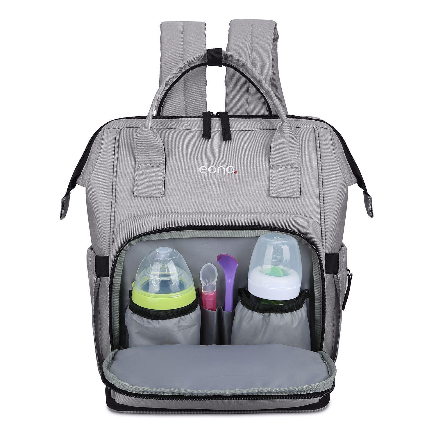 Mochila Pañalera Bebé Bolso Maternal Grande 20L - Gris-1