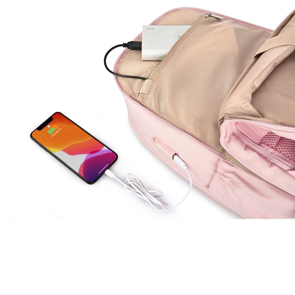 Bagsmart Mochila de viaje para notebook de 15.6" - Rosado-2