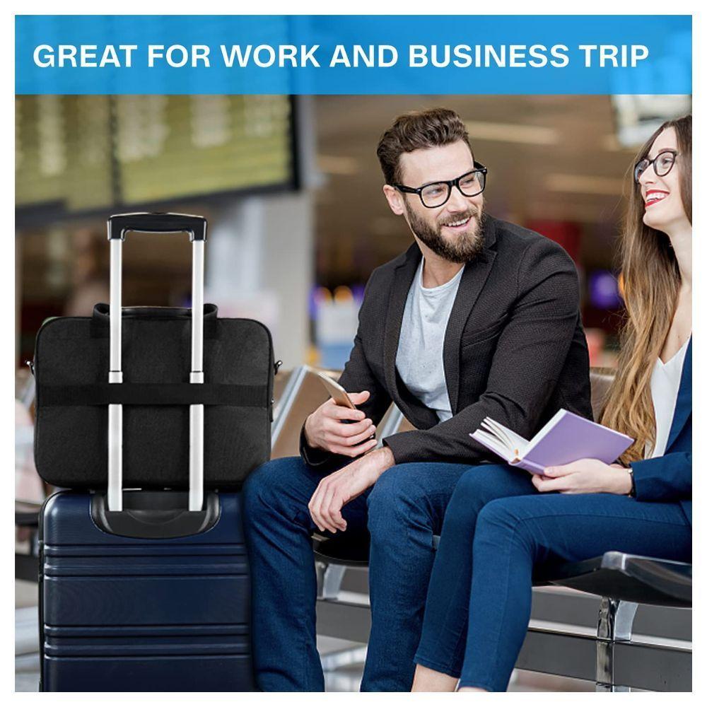 Bagsmart - Maletín expandible para notebook de 17,3"- Negro-7